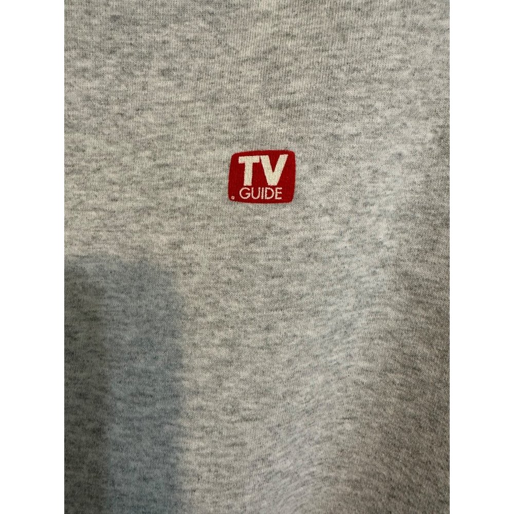 Vintage 90's TV Guide Light Gray Fruit of the Loom Sweatshirt Size Large - Picture 3 of 9